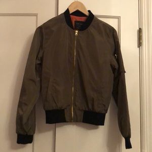 *ONLY WORN ONCE* Green Bomber Jacket